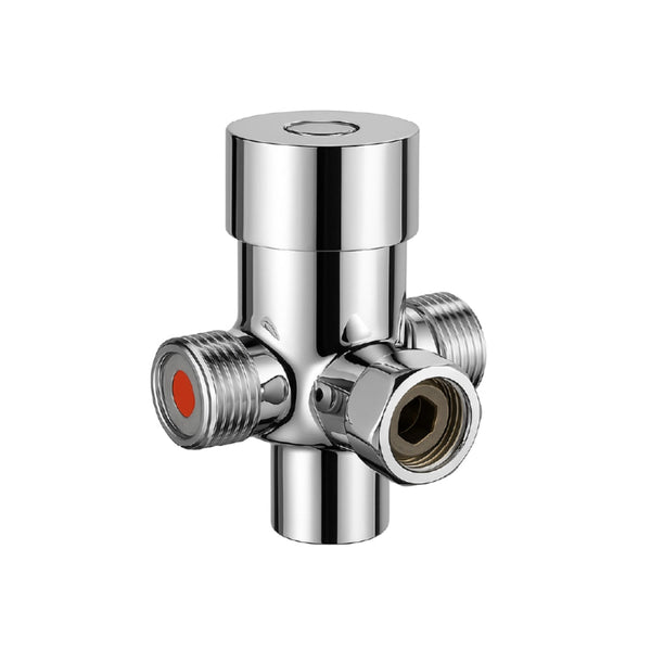 Hot & Cold Water Mixing Valve – G1/2" Brass Thermostatic Mixer For Automatic Sensor Faucets (No On/Off Function)