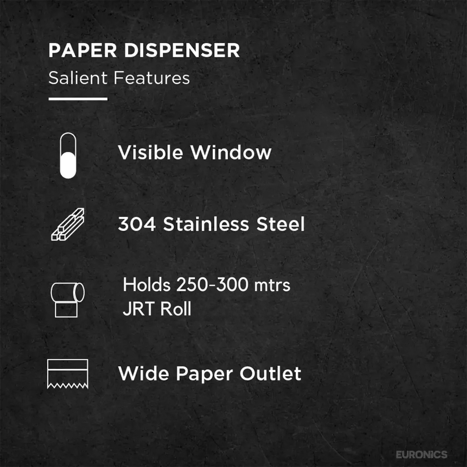 Image of EJ01 | Jumbo Roll Tissue Dispenser | Stainless Steel | Jumbo Large Roll