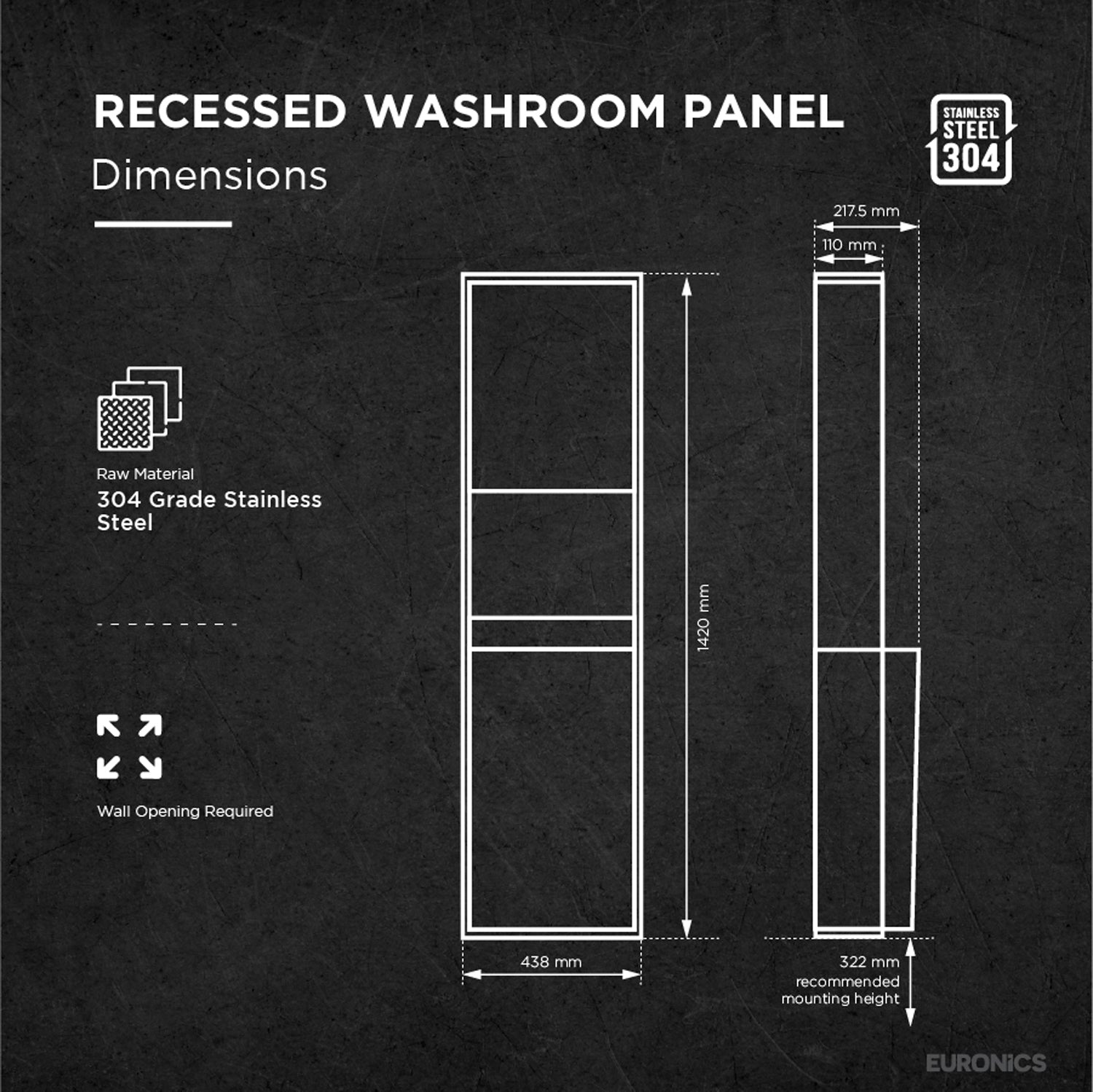 KPD2E — Washroom Panel

Tissue Dispenser + Waste Receptacle (Surface Mounted)