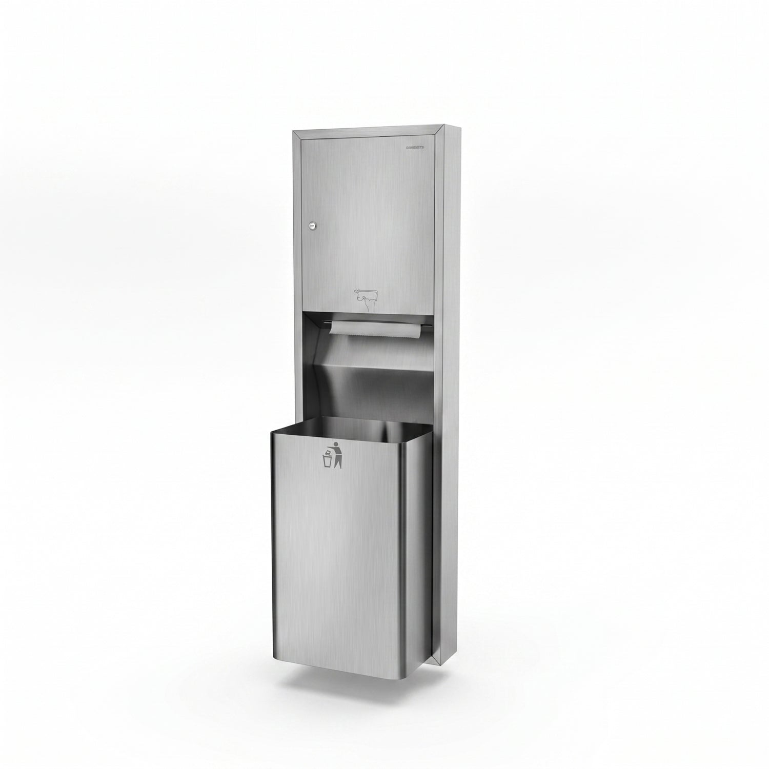 KPD2E — Washroom Panel

Tissue Dispenser + Waste Receptacle (Surface Mounted)