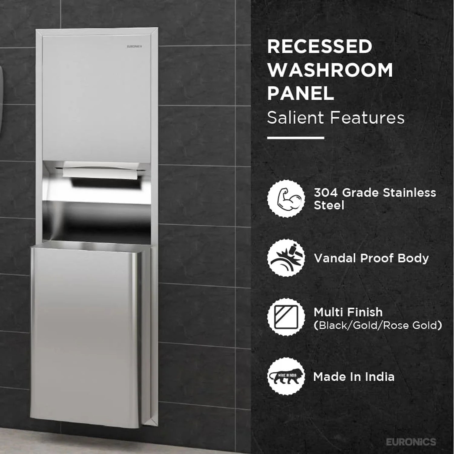 Image of KPDRN — Tissue Dispenser + Waste Receptacle