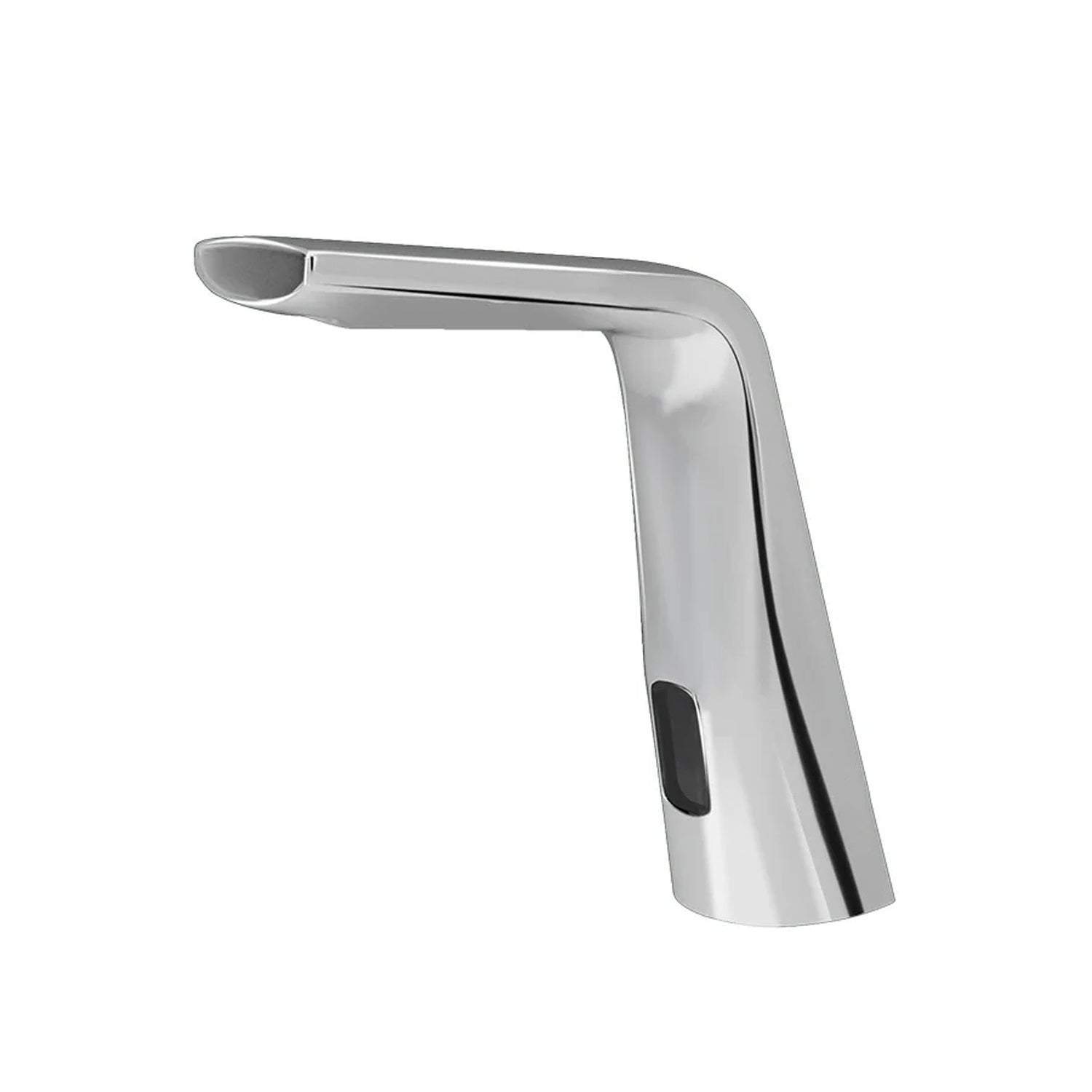 Image of Modern chrome automatic soap dispenser for washroom hygiene and convenience