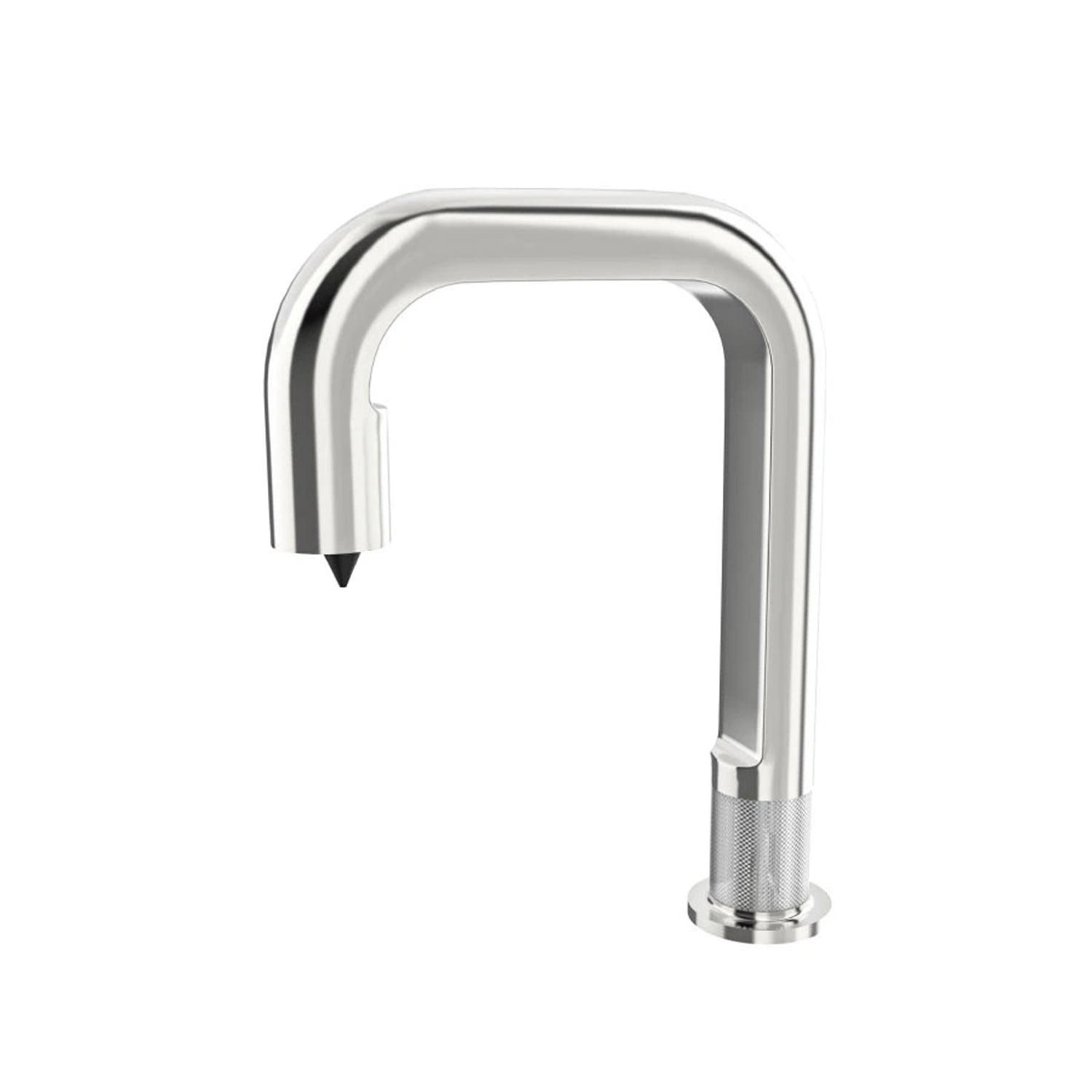 Image of Modern chrome touchless faucet for hygienic washroom use
