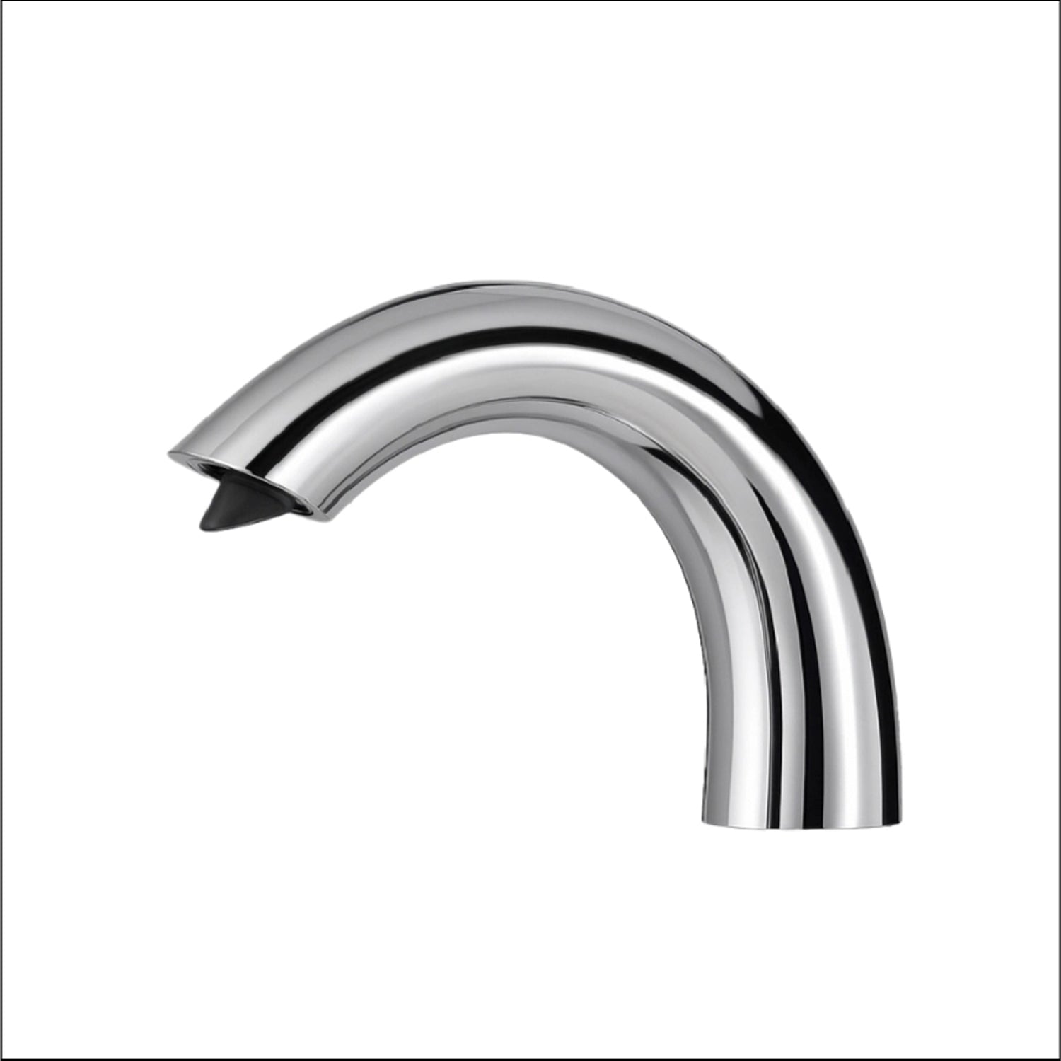 Image of Chrome curved washroom faucet spout for modern hygiene and convenience