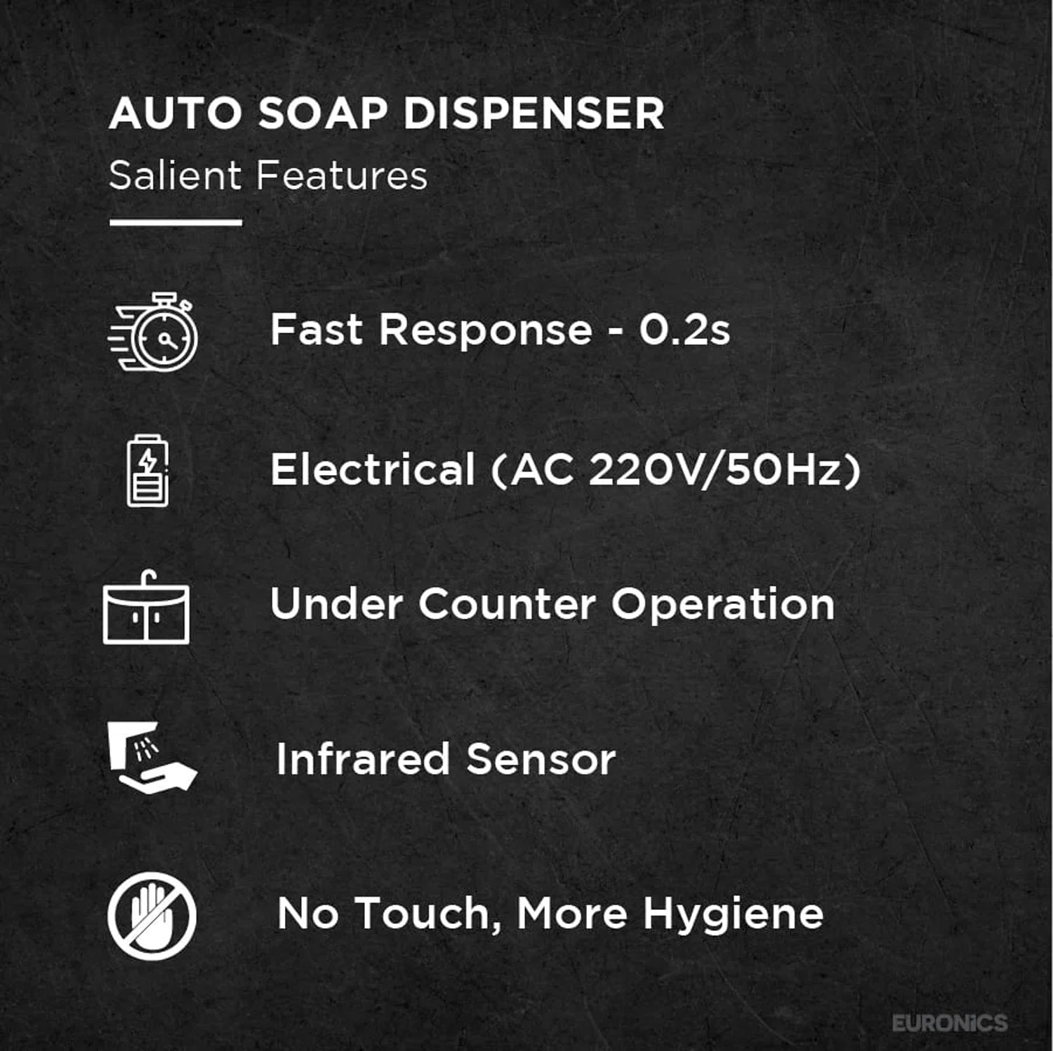KSD2A — Auto Soap Dispenser Touch-Free Auto Soap Dispenser for Commercial & Public Wash Areas
