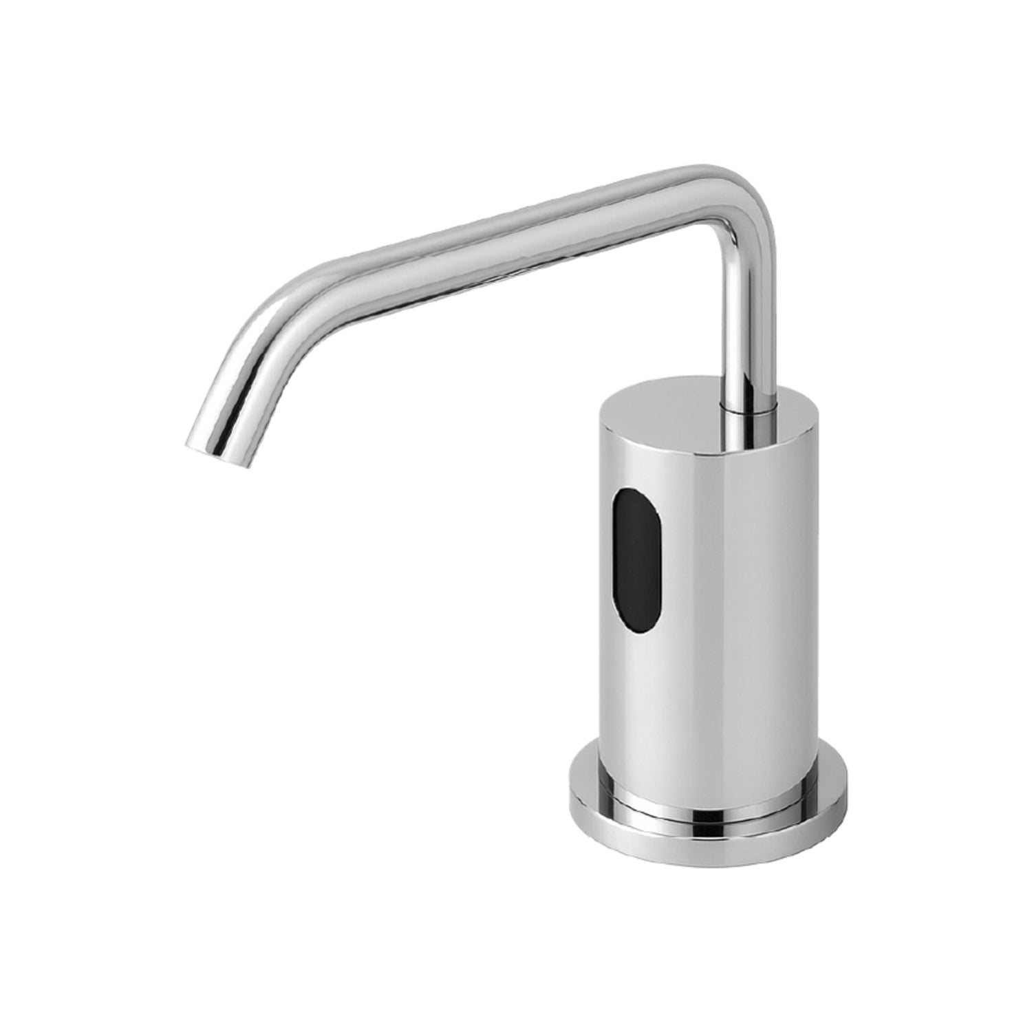Image of Modern chrome automatic soap dispenser for hygienic washroom use