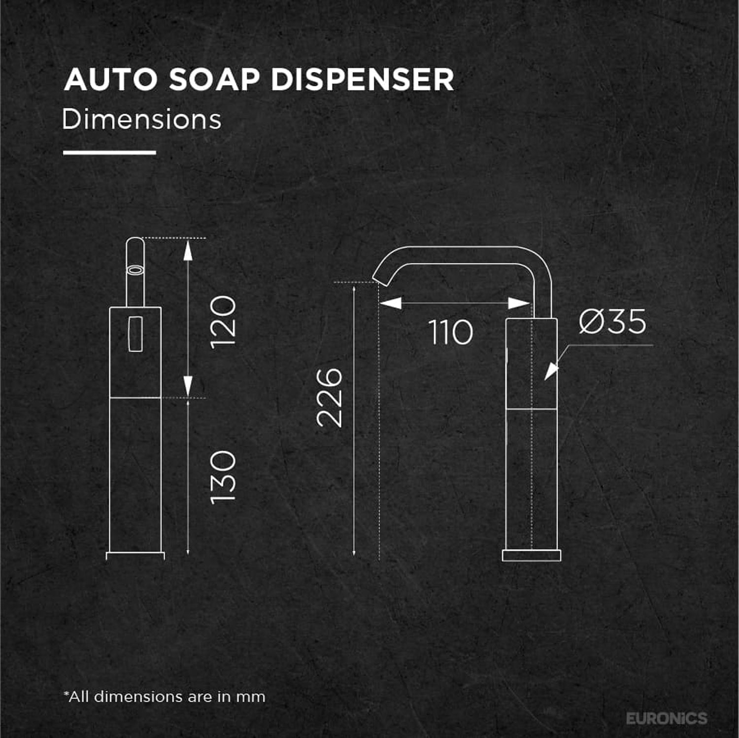 KSD9L — Auto Soap Dispenser Touch-Free Counter Mounted Liquid Soap Dispenser for Commercial & Public Wash Areas - eur-KSD9L