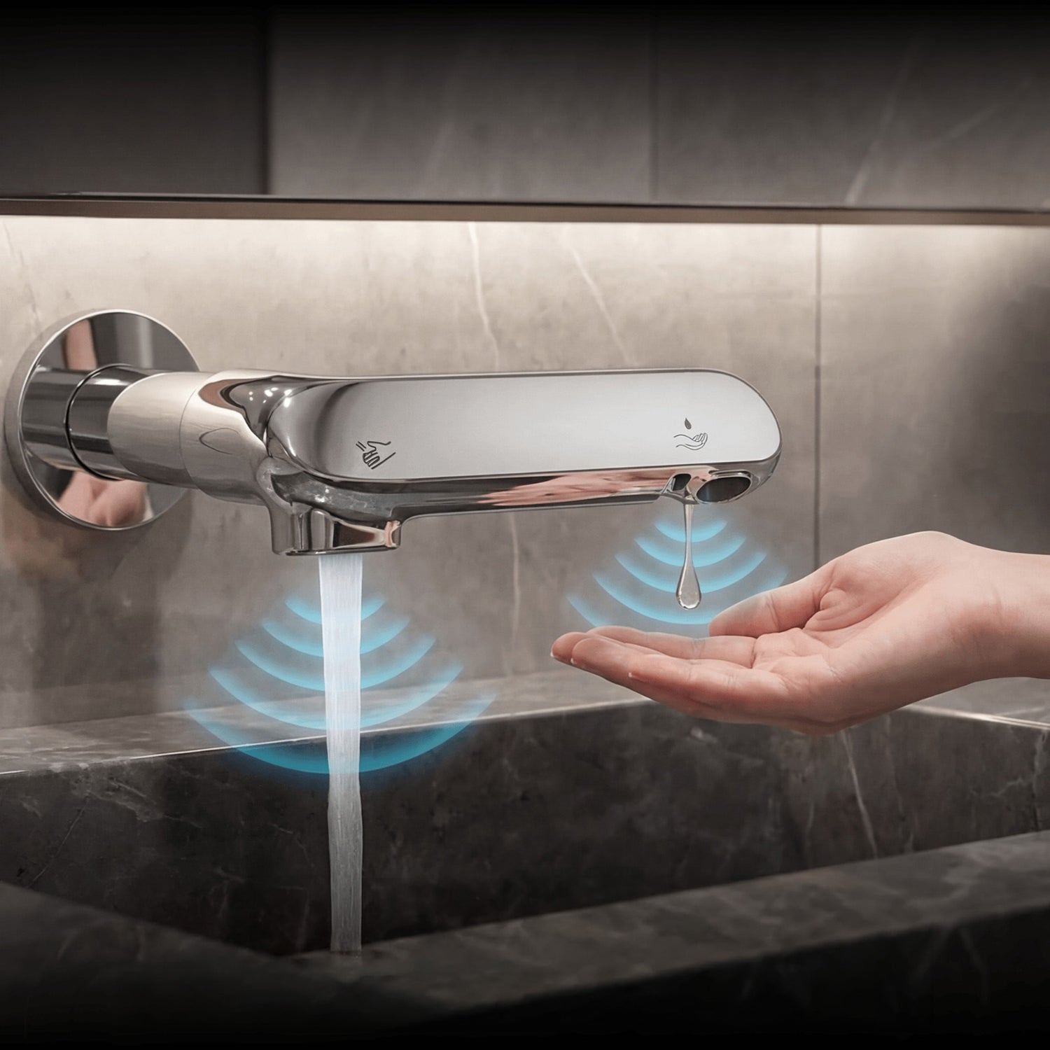 Image of KSDT11 — Auto Tap + Auto Soap Integrated Touch-Free Tap & Soap System for Commercial Washrooms