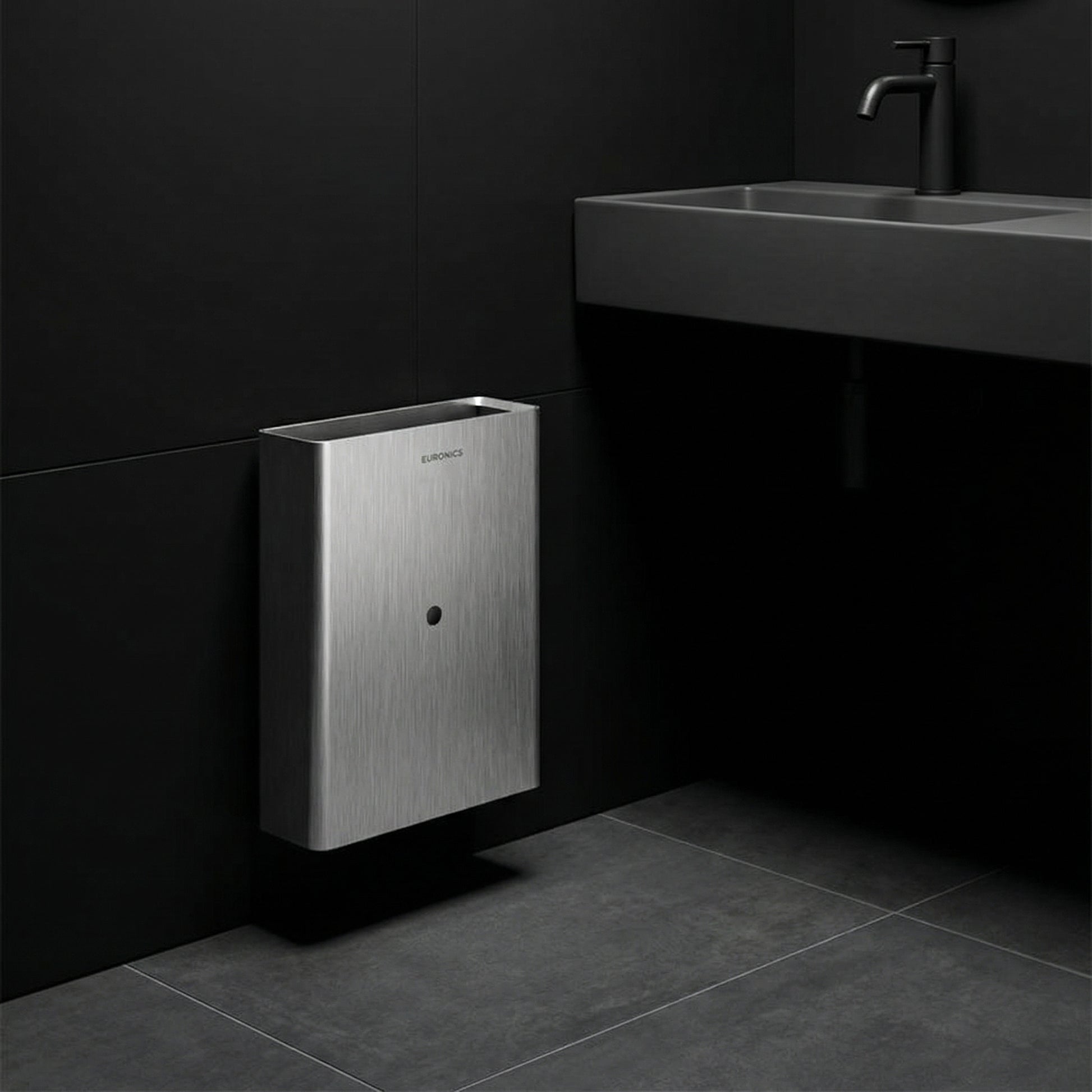 KWR Heavy-Duty Stainless Steel Waste Bin for Commercial Washrooms & Public Areas