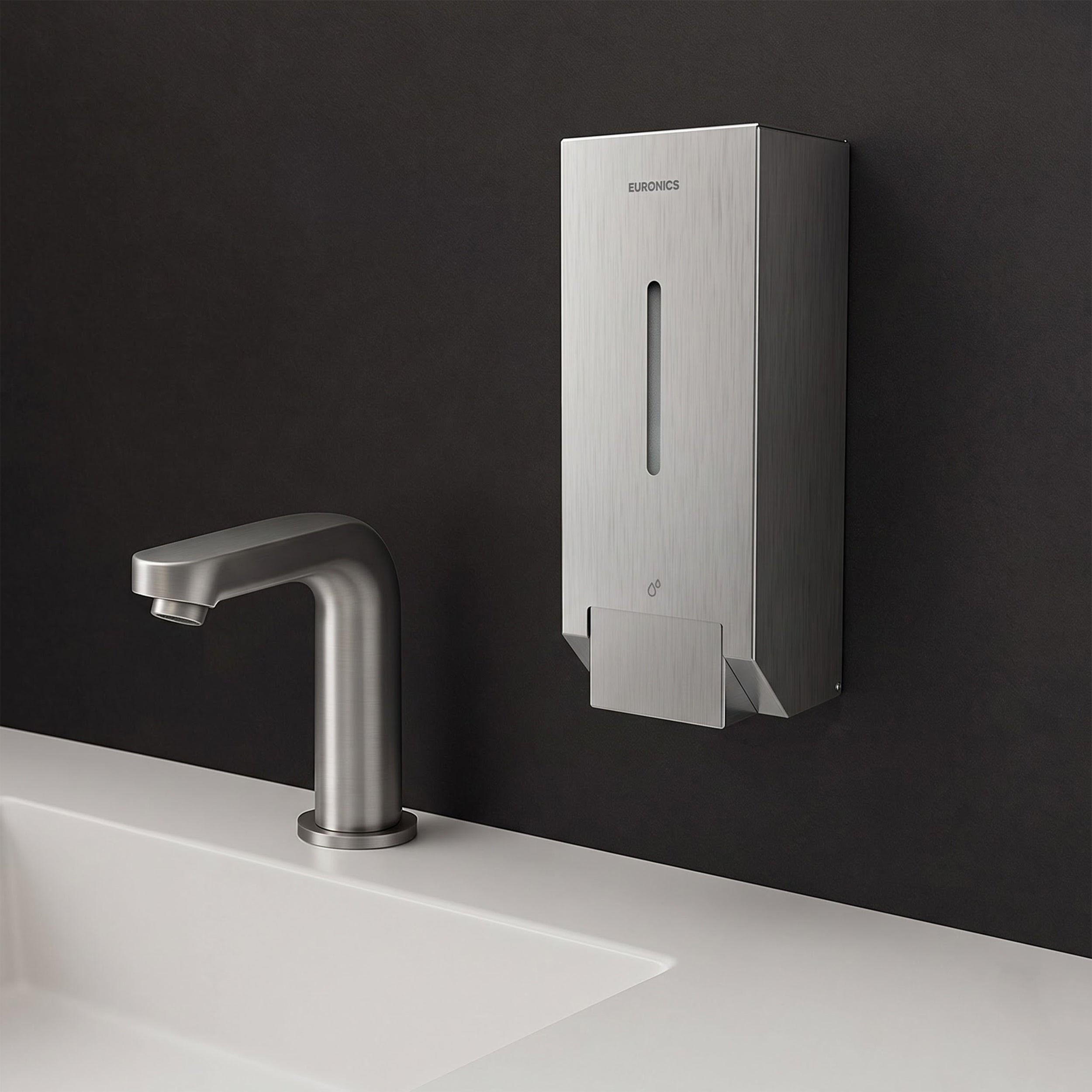 Image of ES15 Wall-Mounted Manual Soap Dispenser – 1000ml SS304