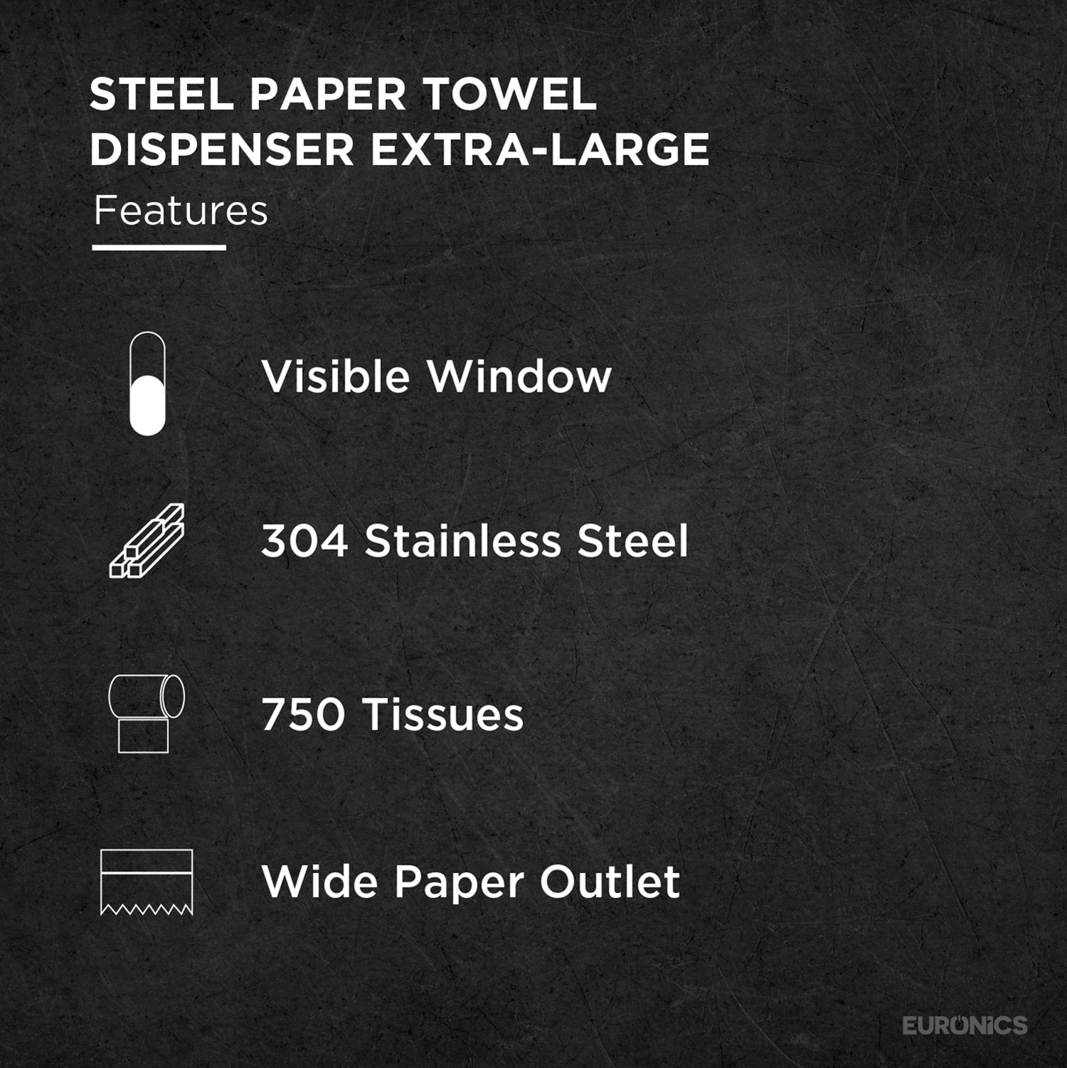 Image of Linea XP3 — Steel Paper Towel Dispenser (Extra-Large)

High-Capacity Stainless Steel Paper Towel Dispenser for High-Traffic Commercial Washrooms