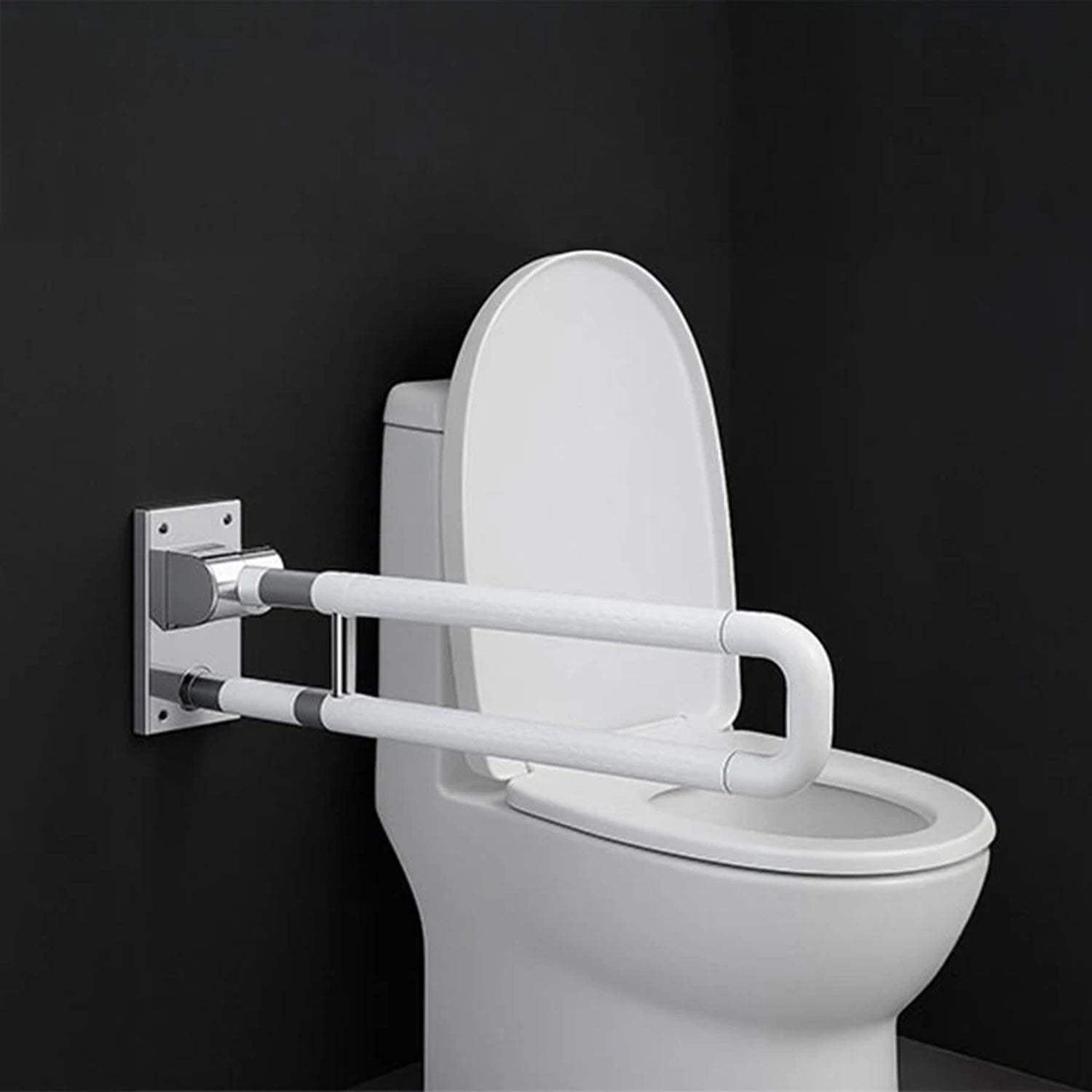 NGRS02 Swing-Type Nylon-Coated Stainless Steel Grab Bar for WC Areas
