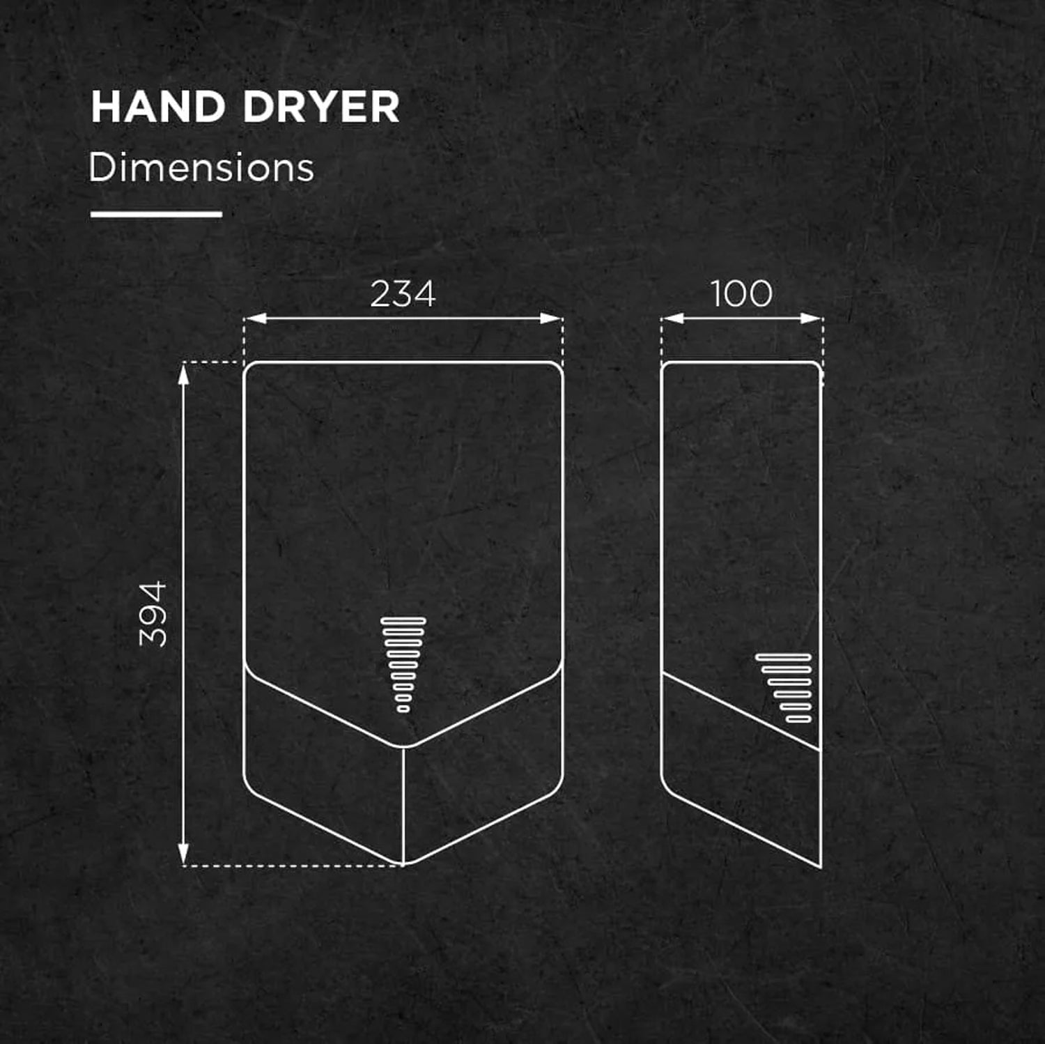 PHD501 | Automatic Hand Dryer High-Performance Automatic Hand Dryer for Commercial & Public Washrooms