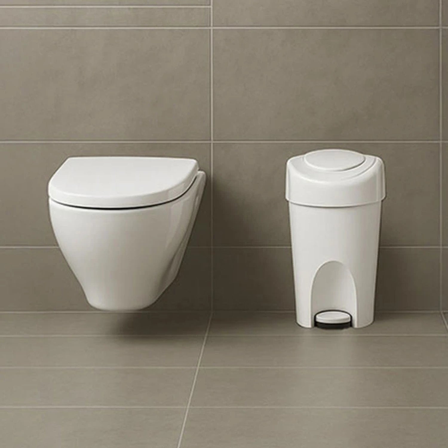Image of PSWB18L Sanitary Waste Bin with Pedal Hands-Free Pedal-Operated Sanitary Waste Bin for Commercial Washrooms