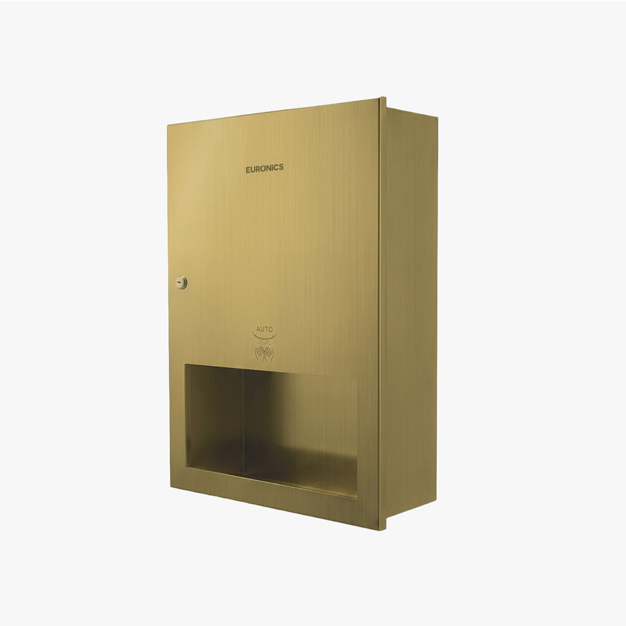 Image of Euronics RHD3 recessed stainless steel hand dryer with a brushless motor