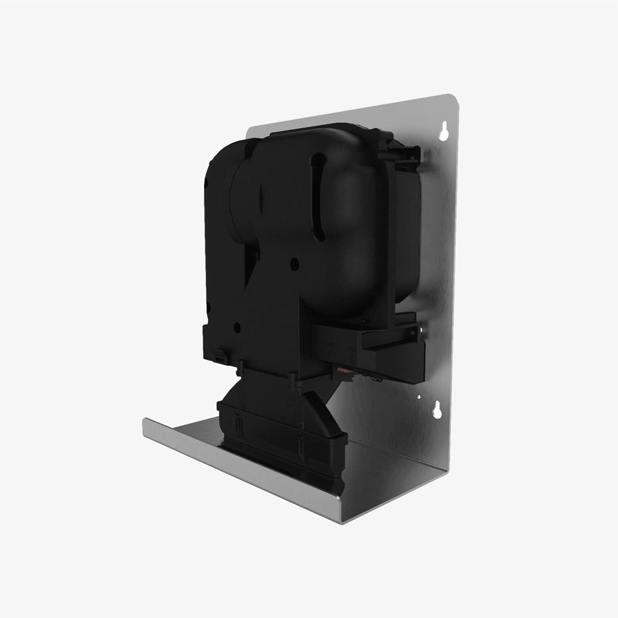 Rear view of Euronics Industries RHD4 behind-mirror hand dryer with stainless steel mount