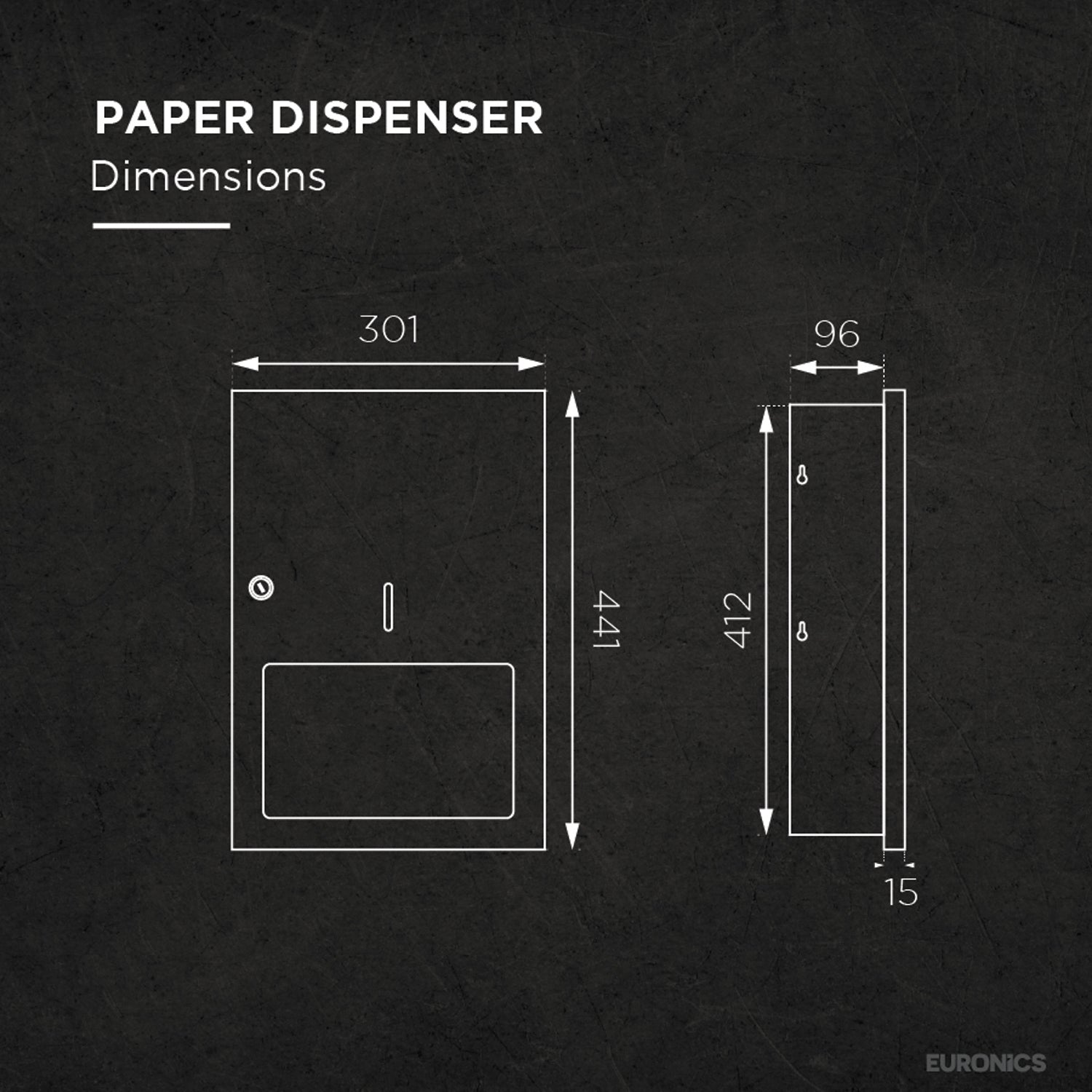 Image of RPD2 High-Capacity Recessed Stainless Steel Paper Towel Dispenser for Public Washrooms