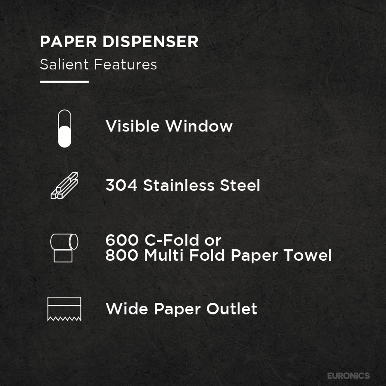Image of RPD2 High-Capacity Recessed Stainless Steel Paper Towel Dispenser for Public Washrooms