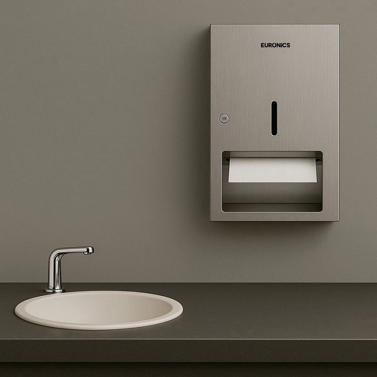 Image of RPD2 High-Capacity Recessed Stainless Steel Paper Towel Dispenser for Public Washrooms