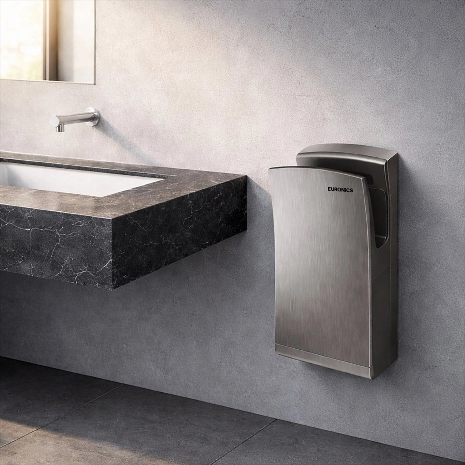 Image of SJD2S | Jet Automatic Hand Dryer (Brush Motor) Premium Stainless-Steel Jet Automatic Hand Dryer for High-Traffic Commercial Washrooms