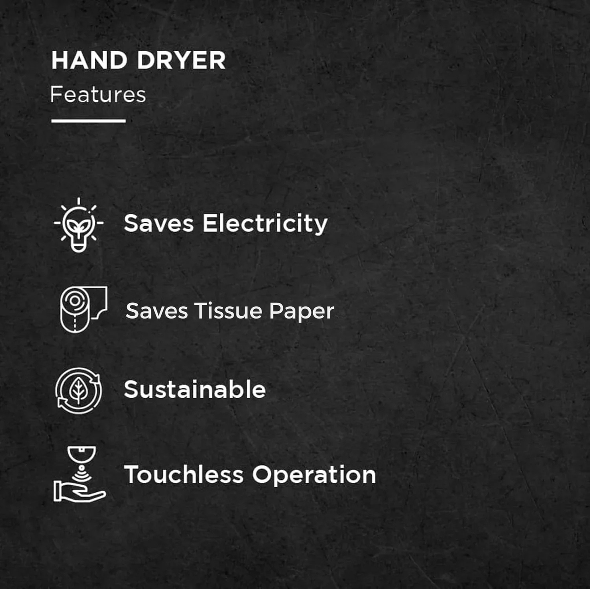 PHD501 | Hand Dryer | ABS | Brush Motor | Medium Traffic