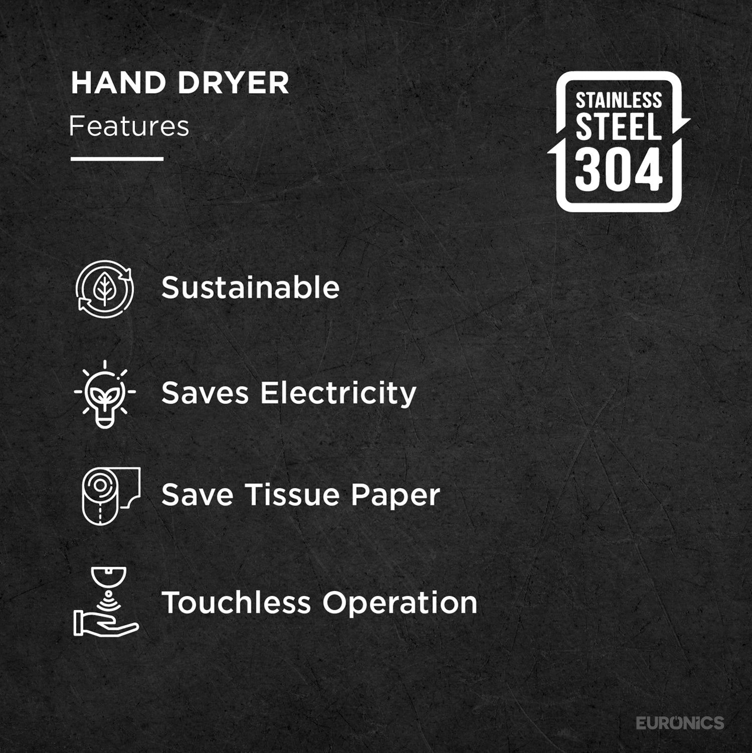 Image of Trimax | Automatic Hand Dryer High-Performance Automatic Hand Dryer for High-Traffic Commercial Washrooms