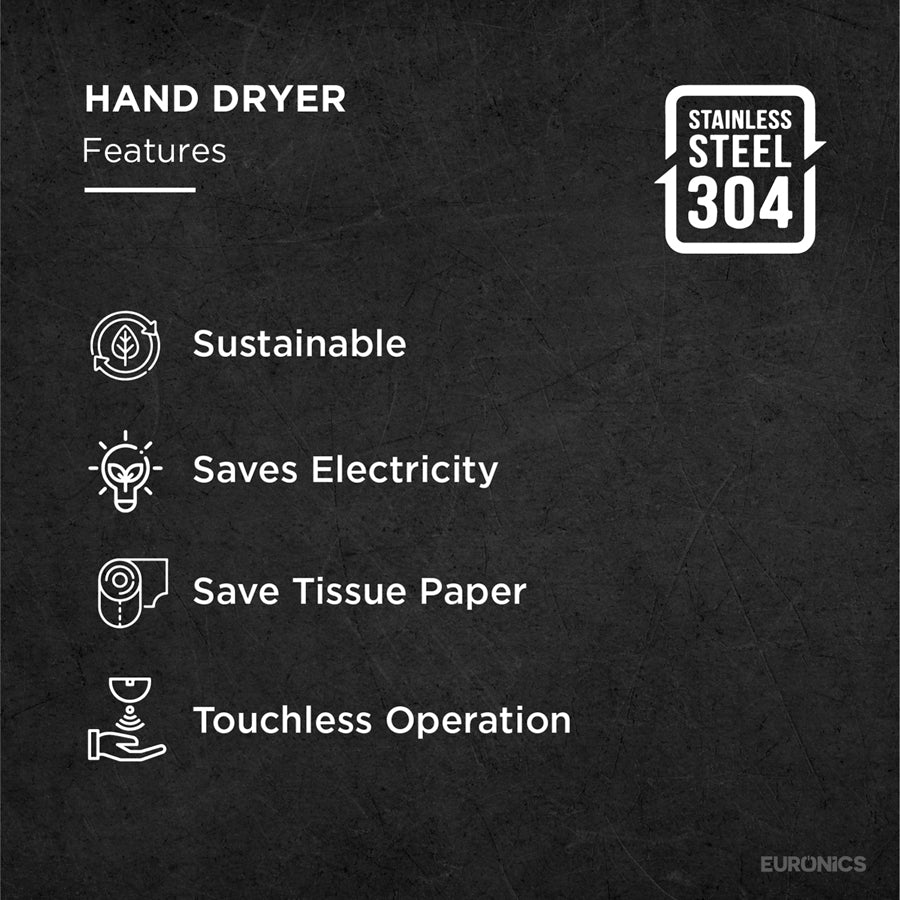 Image of Velora-SS | Hand Dryer | Stainless Steel | Brush Motor | Medium Traffic