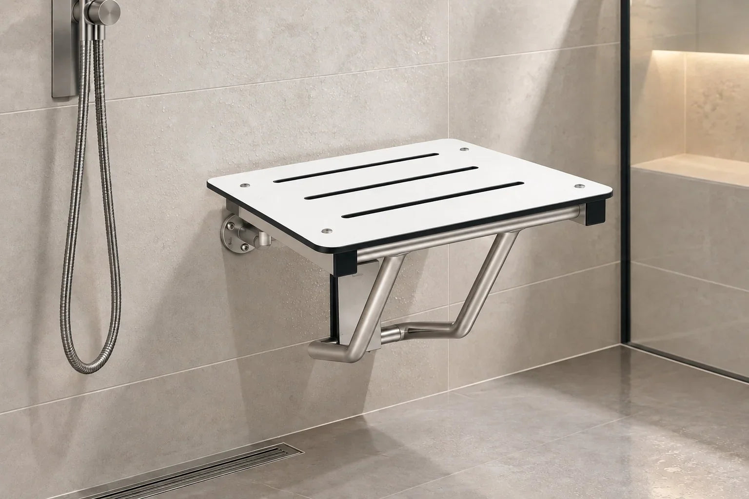 Image of EDS01 | Grab Bar | Folding Shower Safety Seat | Foldable Design
