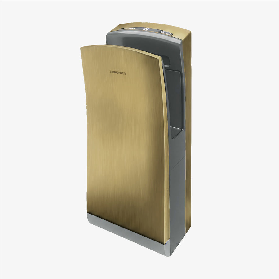 Euronics Industries XJD3B stainless steel hand dryer in gold finish