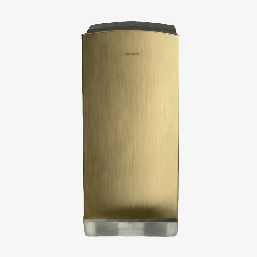 Euronics Industries XJD3B brushed gold stainless steel hand dryer for high traffic washrooms