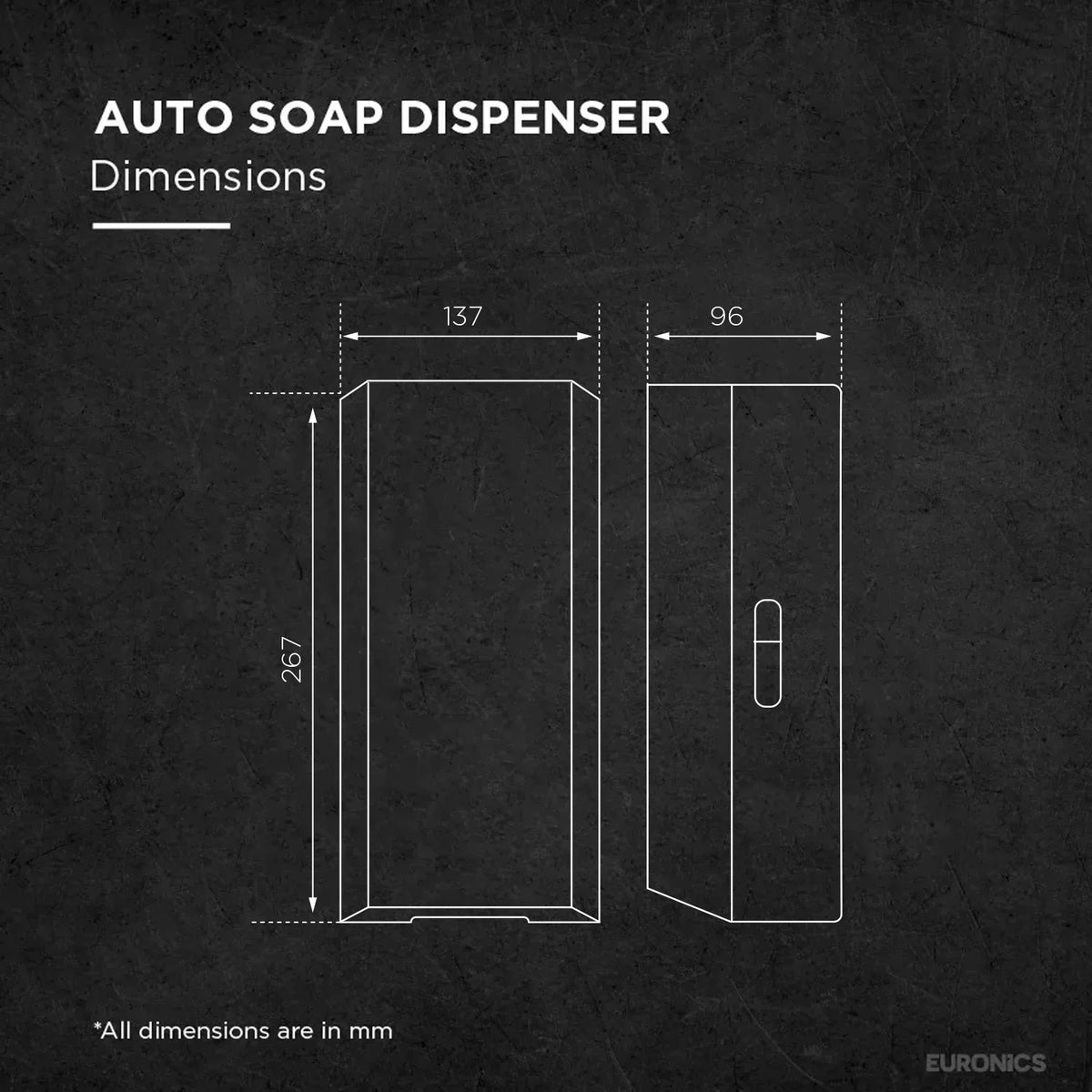 Euronics Trimax S1 automatic wall-mounted soap dispenser